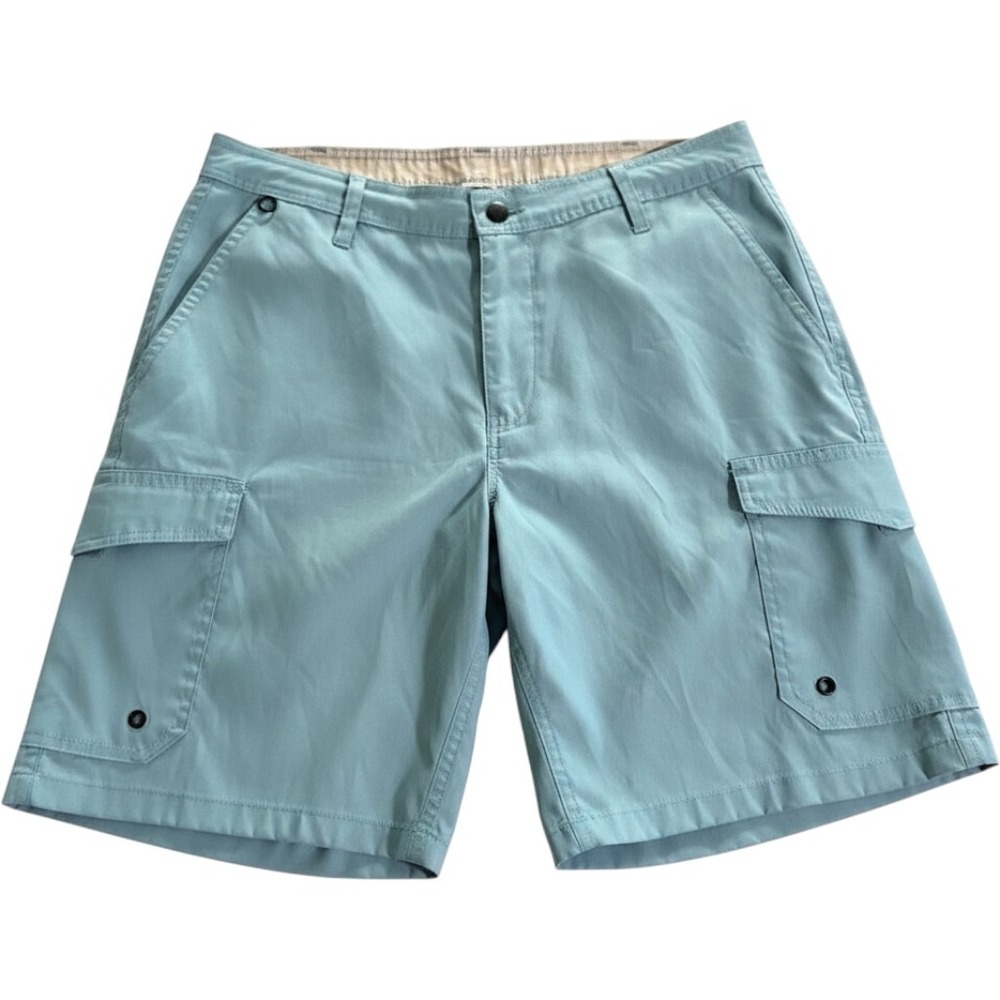Voyager Short Mens 32 Blue Cargo Shorts Stretch Outdoor Hiking Casual Light Blue